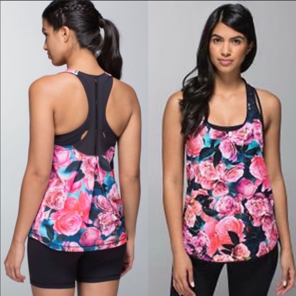 Lululemon Lightened Up Singlet Secret Garden